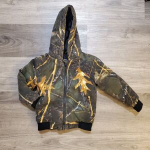WFS World Famous Sports Burly Smoke Camo Canvas Jacket Toddler 3T Element Gear